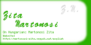 zita martonosi business card